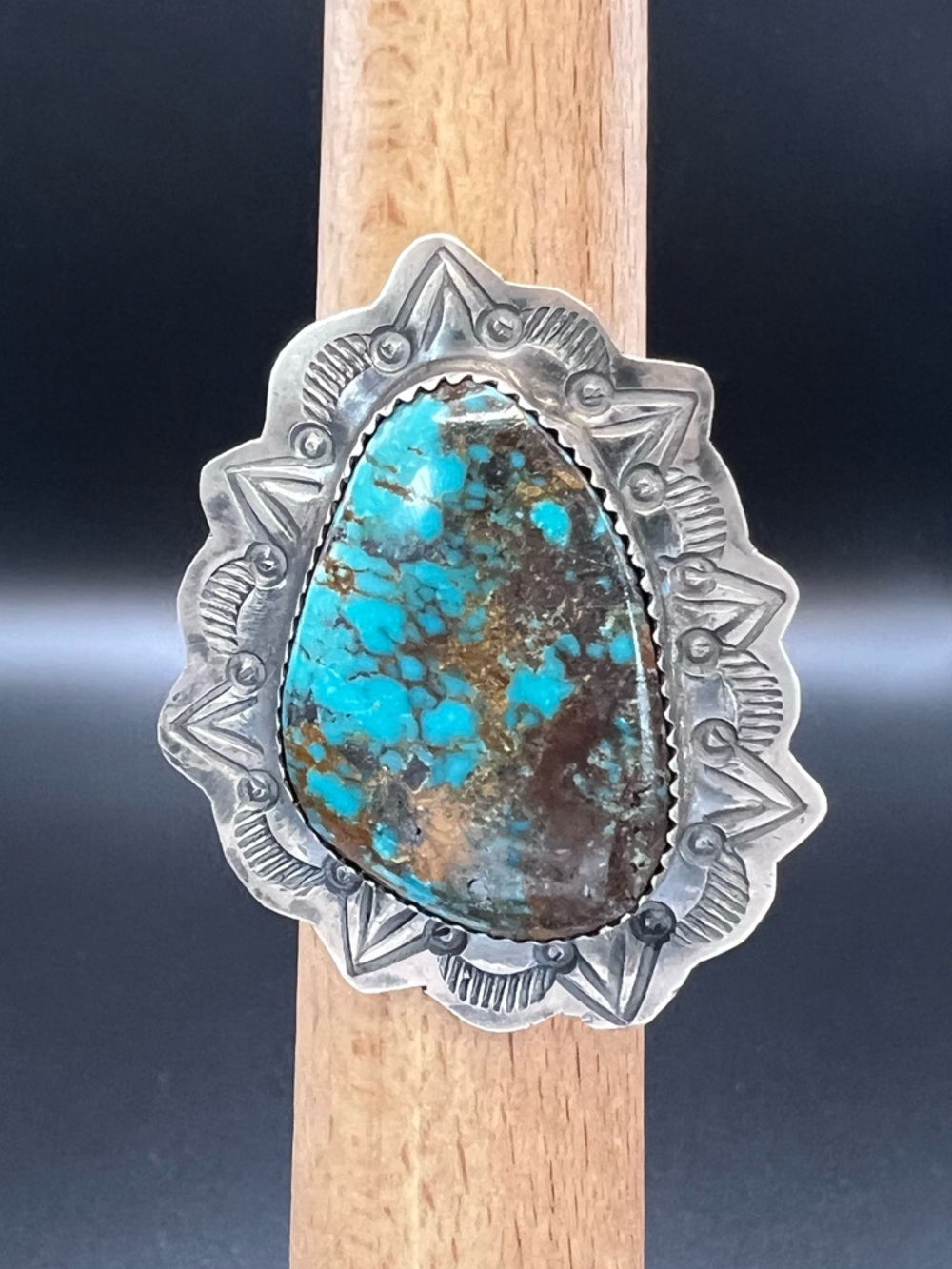 Native American Tawney Willy Adjustable Turquoise Ring